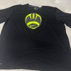 Nike Black and Yellow Long Sleeve Tee